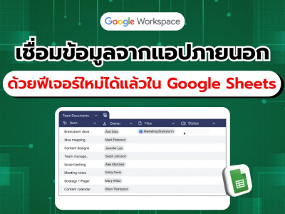 Google Sheets เปิดตัวฟีเจอร์ Smart Chips เชื่อมโยงข้อมูลจากแอปพลิเคชันภายนอก