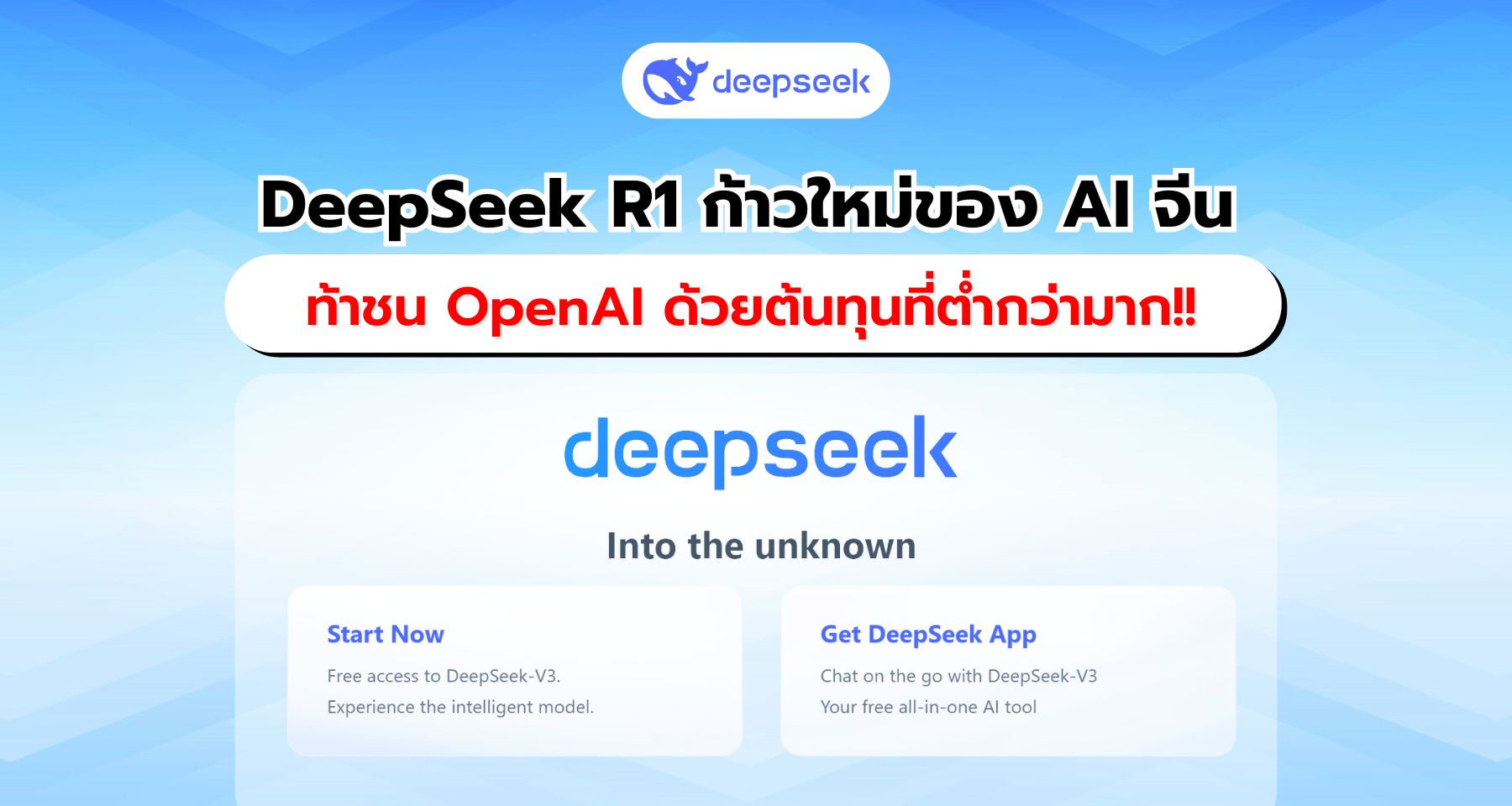 DeepSeek R1: ก้าวใหม่ของ AI จีน ที่ท้าชน OpenAI ด้วยต้นทุนที่ต่ำกว่ามาก