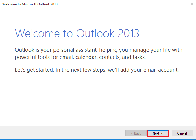 การติดตั้งผ่าน MICROSOFT OUTLOOK 2016