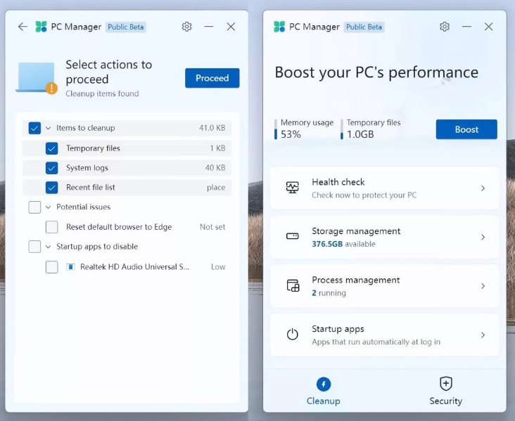 Microsoft เตรียมเปิดตัวฟีเจอร์ใหม่ใน PC Manager