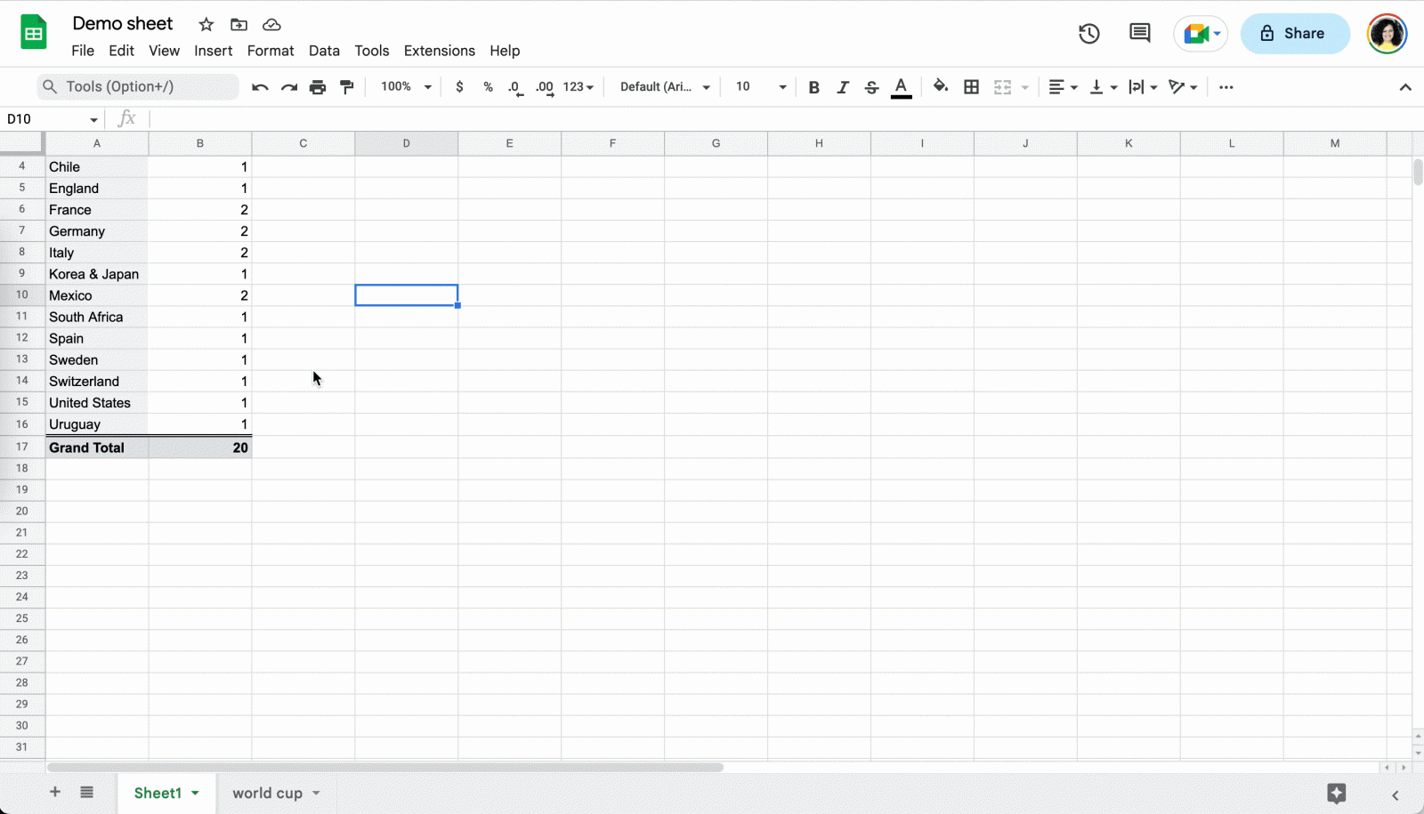 Google Workspace แจ้งปรับขนาดตารางบน Google Sheet