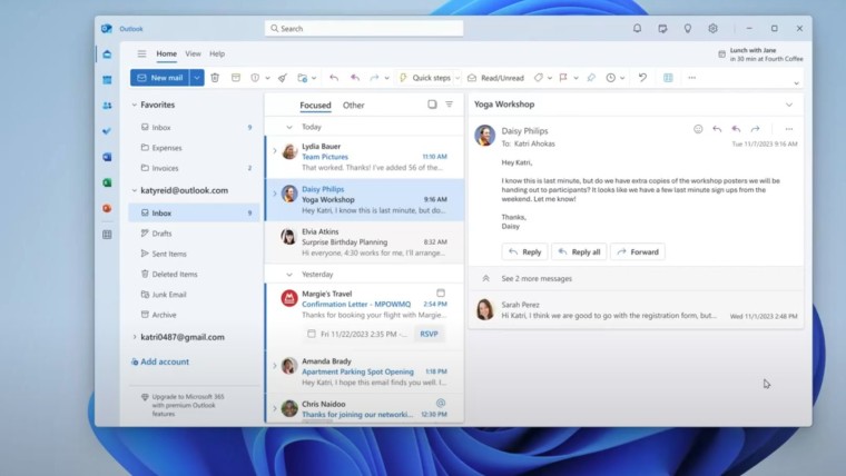 อัปเกรดการทำงาน! Outlook ใหม่ รองรับแชทใน Teams meeting