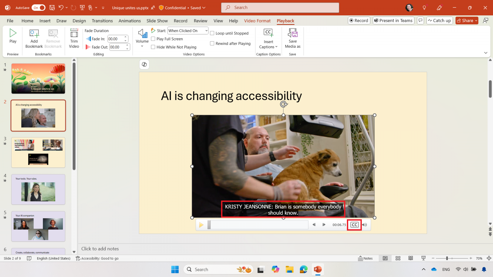 PowerPoint เพิ่มฟีเจอร์รองรับไฟล์ SRT สำหรับคำบรรยายและซับไตเติลแล้ว!!