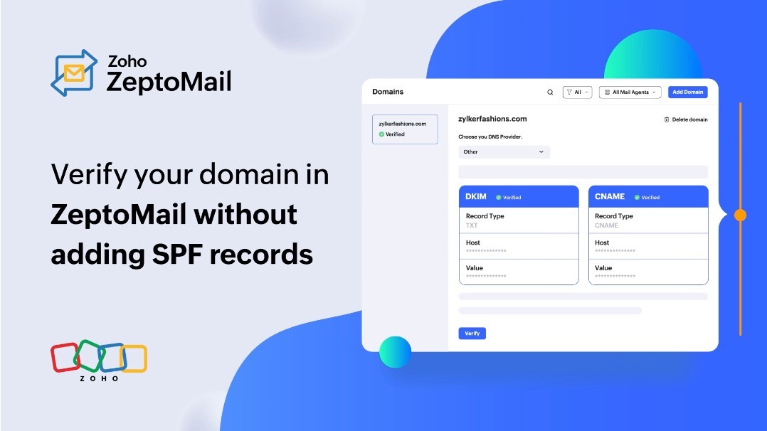 ZeptoMail ยกเลิกข้อกำหนด SPF การยืนยันโดเมนง่ายขึ้น!