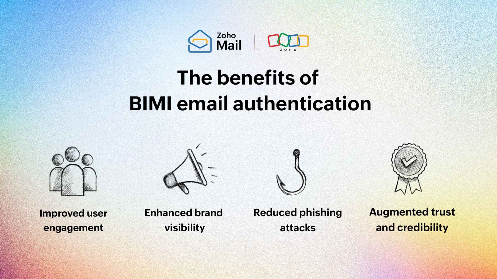 ทำให้การส่งอีเมลปลอดภัยด้วยการยืนยันตัวตน BIMI จาก Zoho Mail