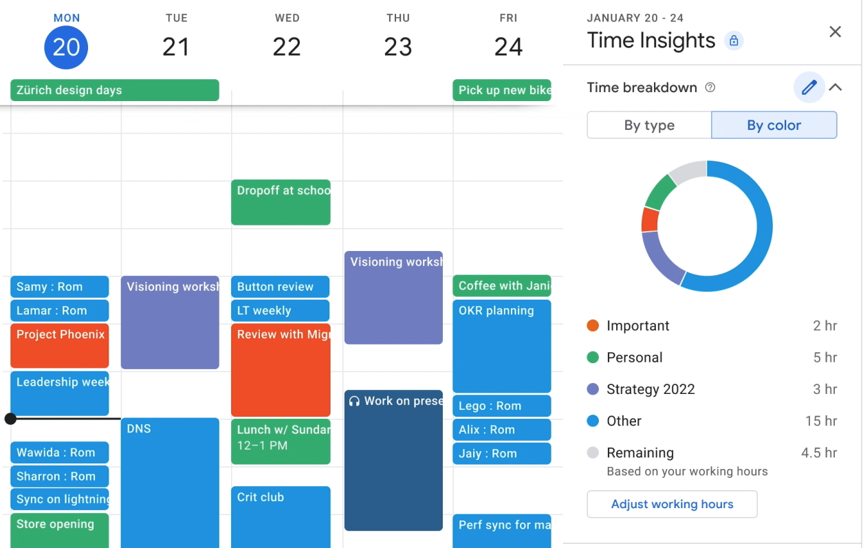 Google Workspace อัปเดทฟีเจอร์ใหม่เพิ่มหมวดสีบน Google  Calendar