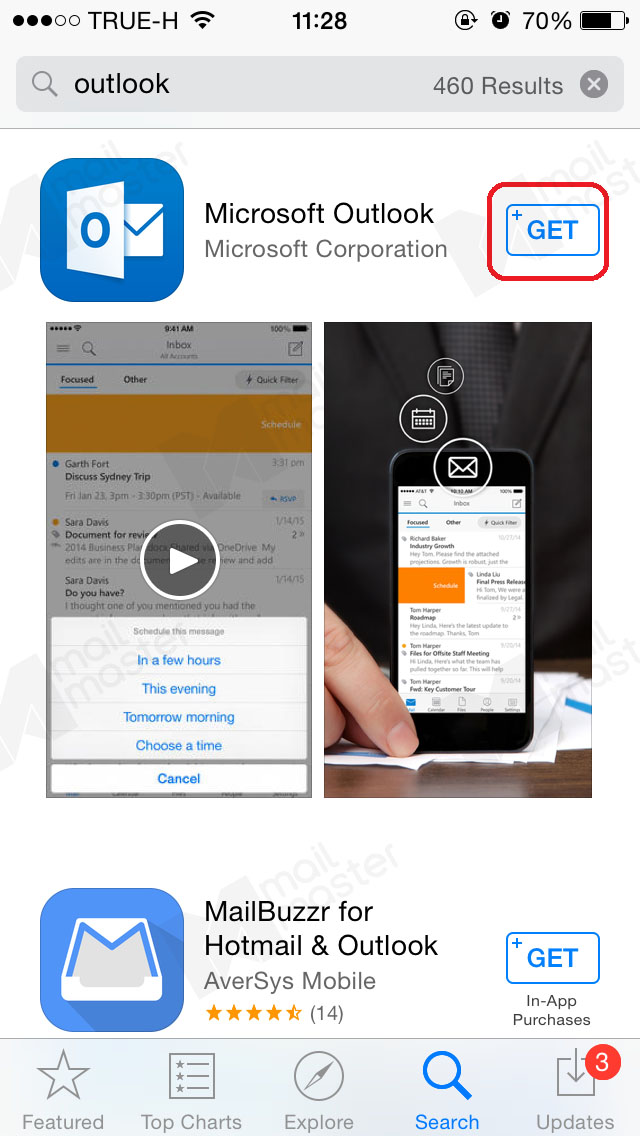 iOS Microsoft Outlook App