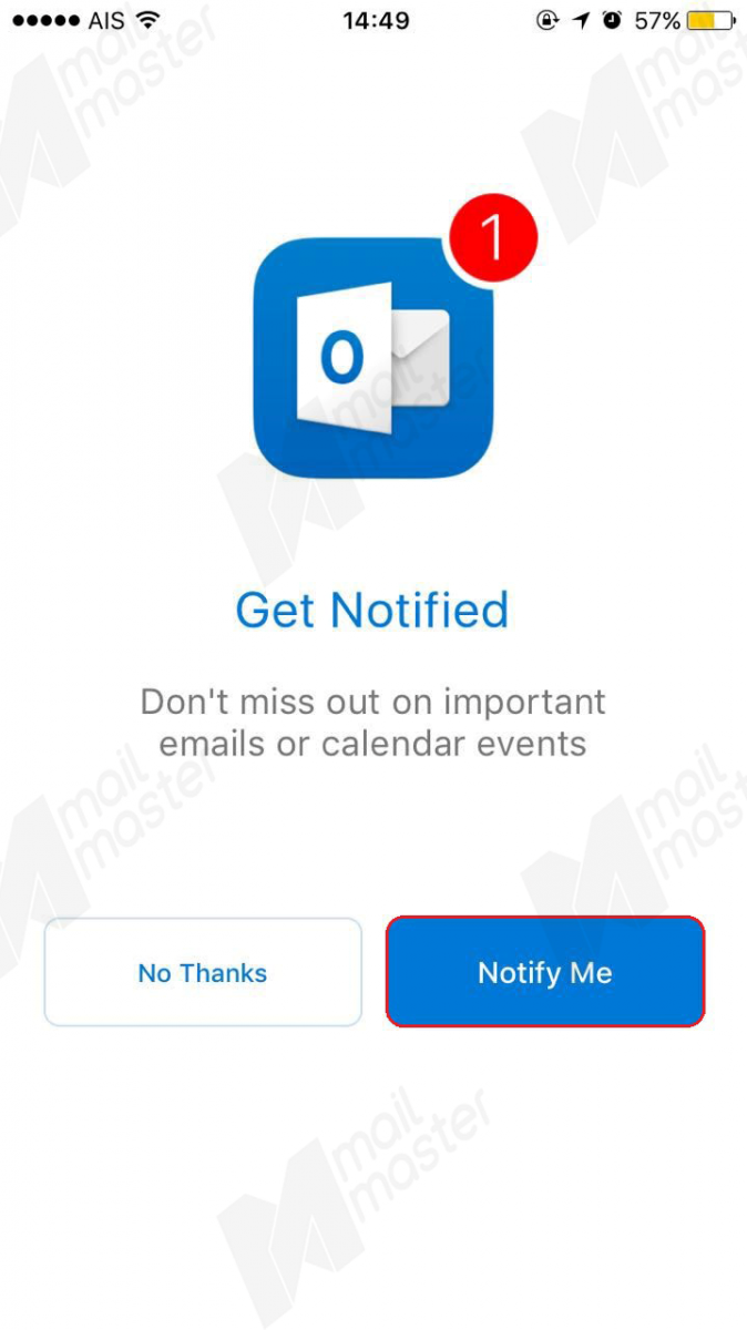 iOS Microsoft Outlook App